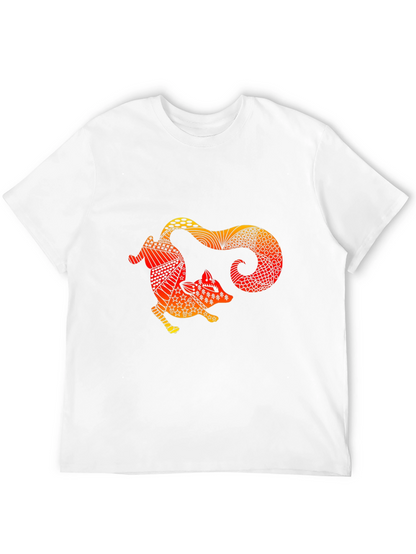 Fox Graphic Black T-Shirt Unique Design