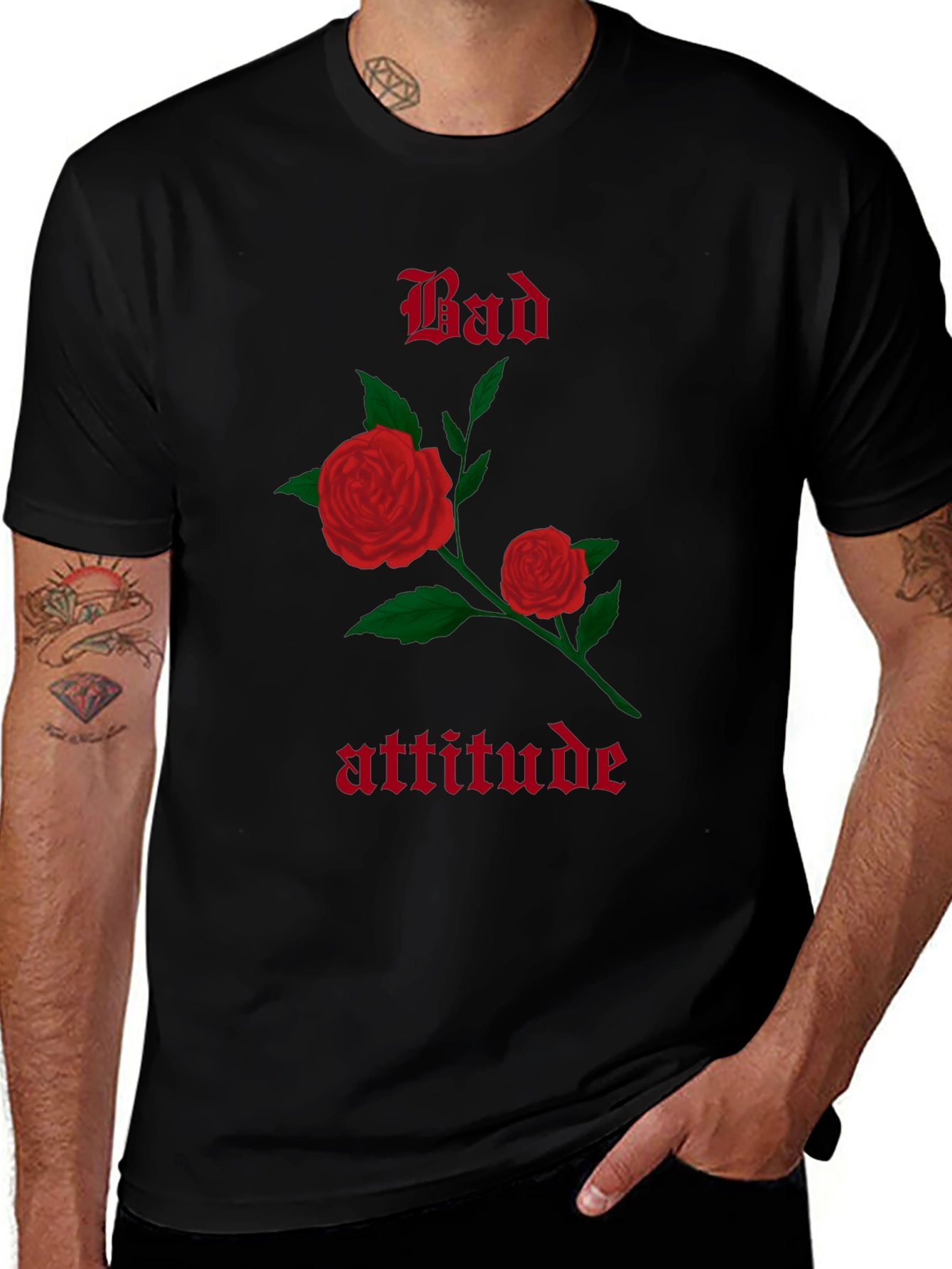 Bad Attitude Rose Graphic T-Shirt