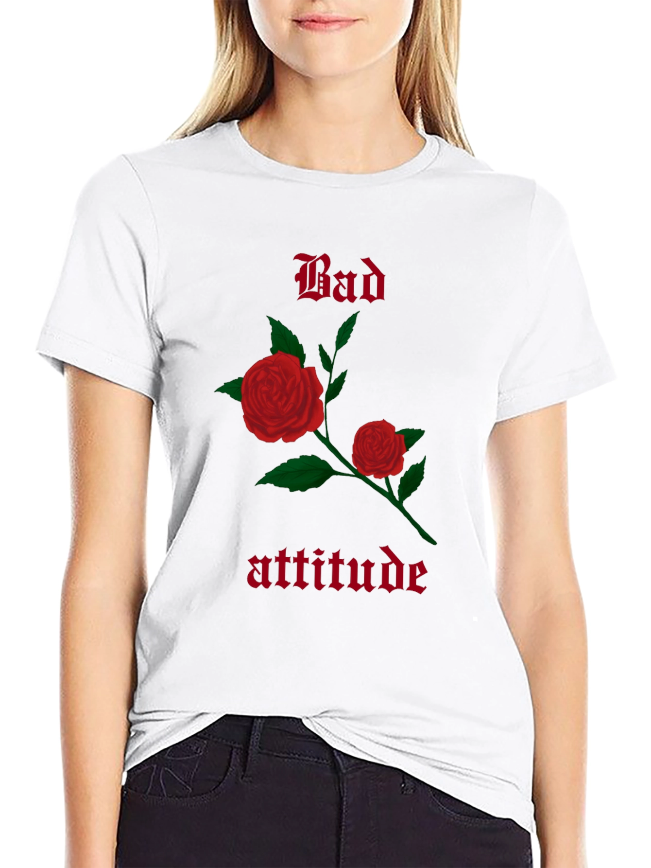 Bad Attitude Rose Graphic T-Shirt
