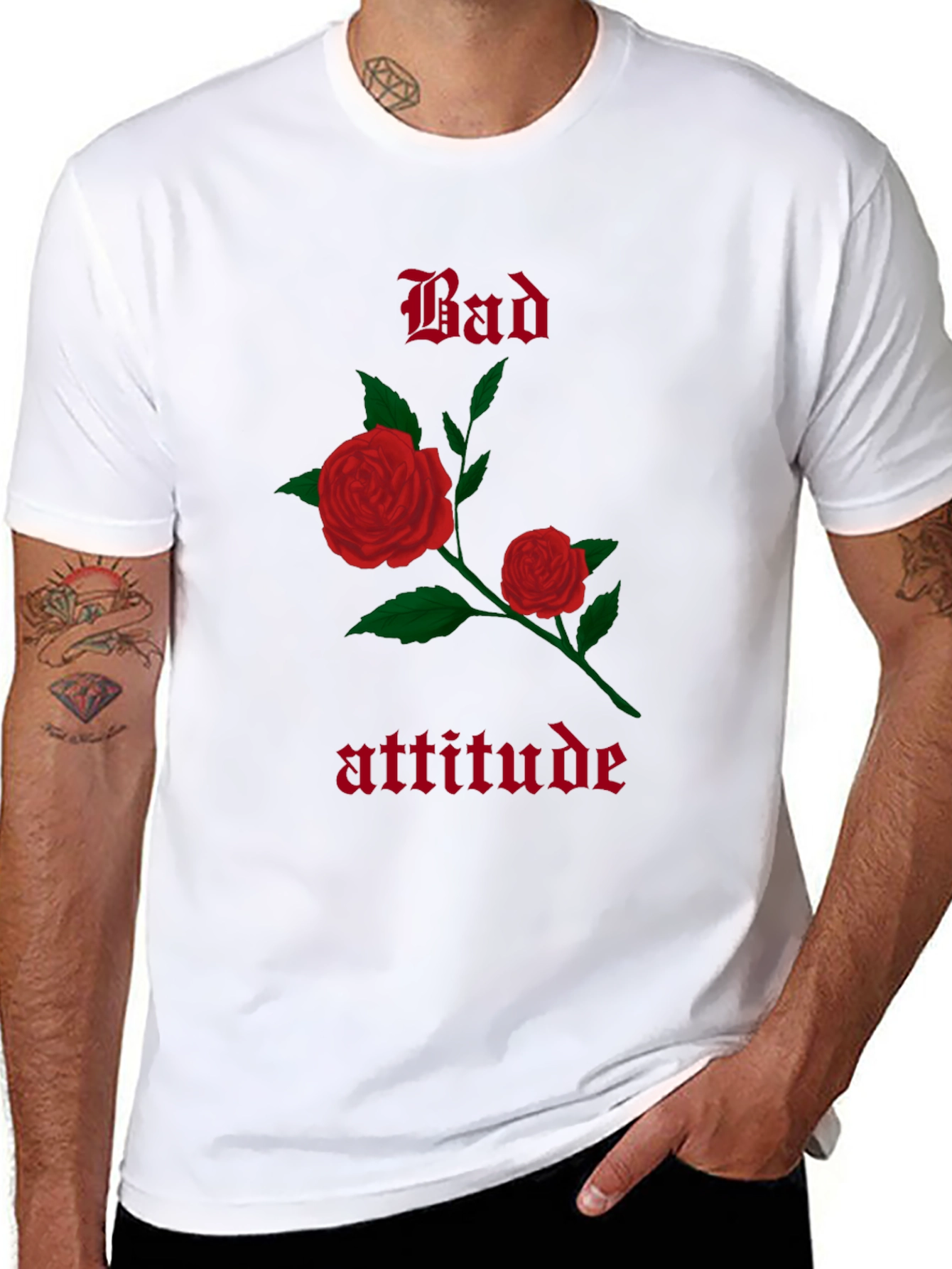 Bad Attitude Rose Graphic T-Shirt