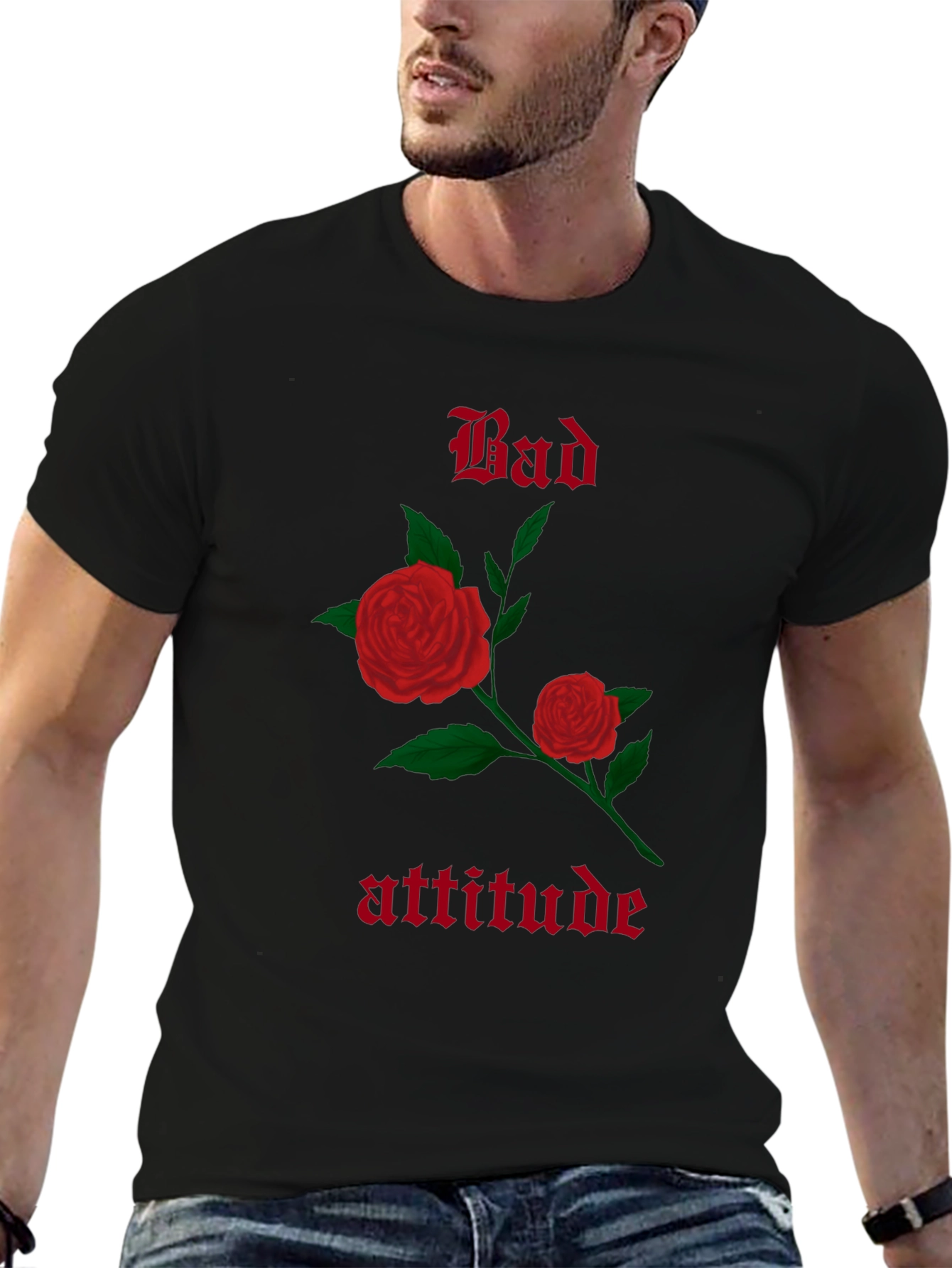 Bad Attitude Rose Graphic T-Shirt