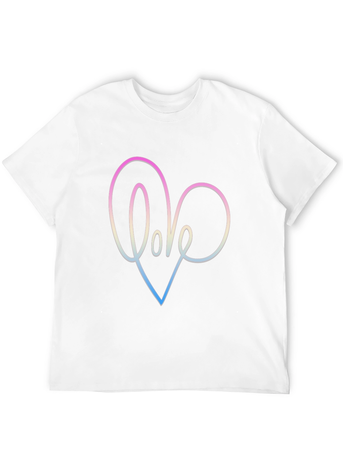 Love Heart Graphic Black T-Shirt