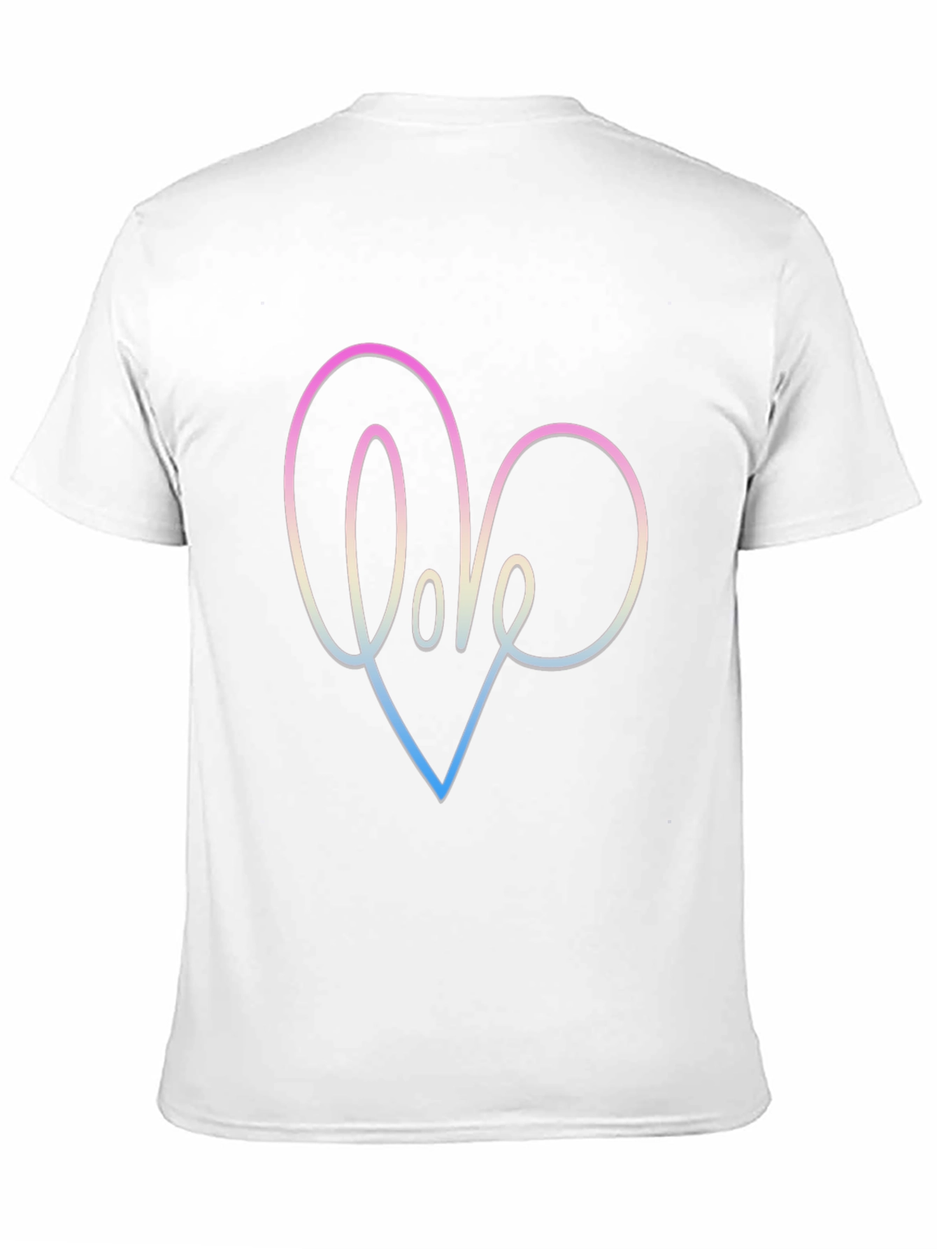 Love Heart Graphic Black T-Shirt