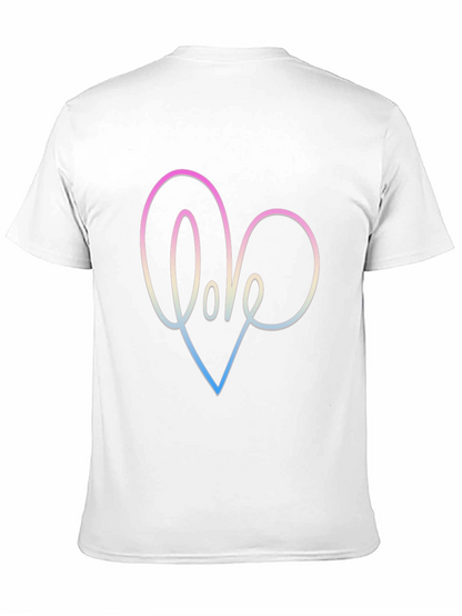 Love Heart Graphic Black T-Shirt