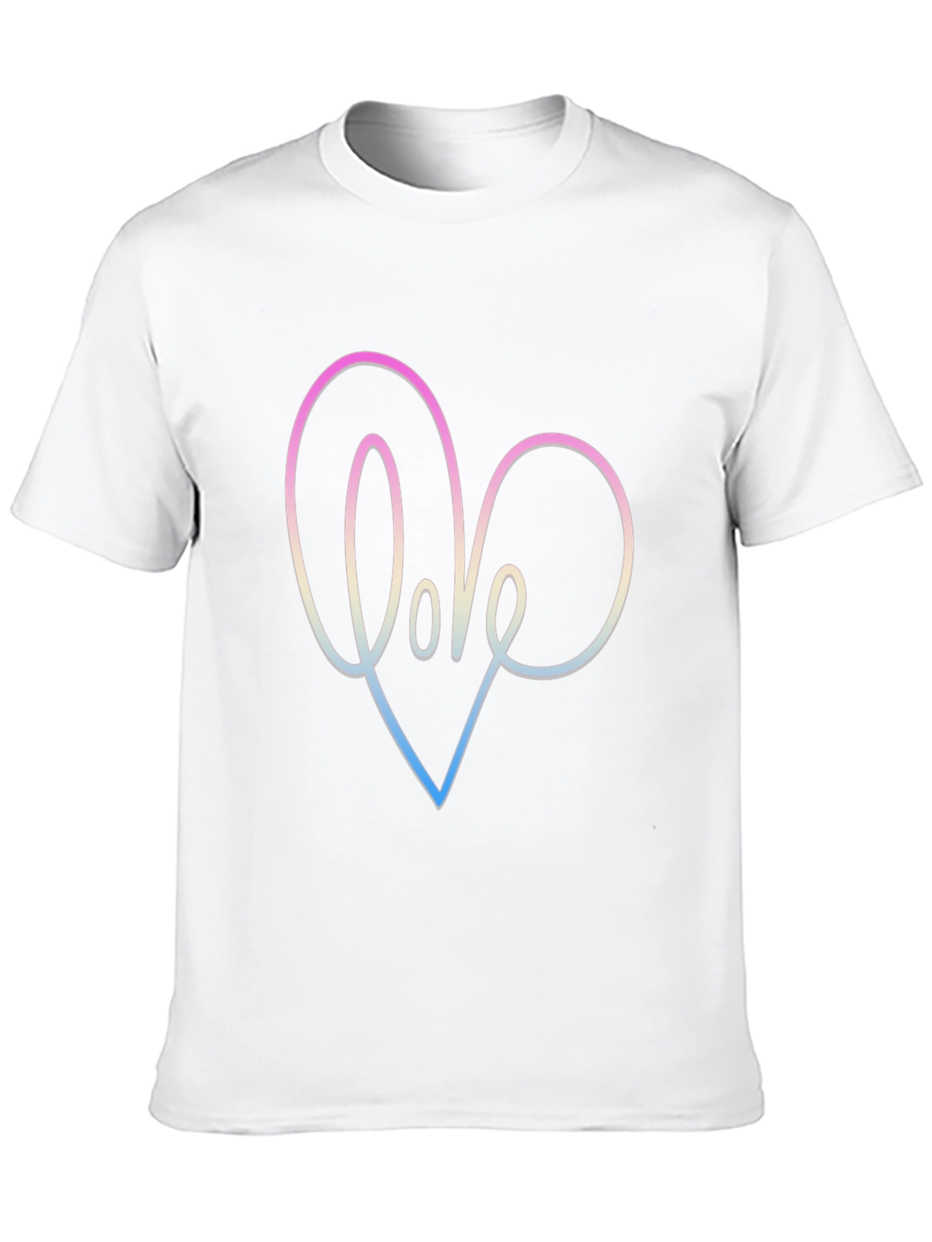 Love Heart Graphic Black T-Shirt