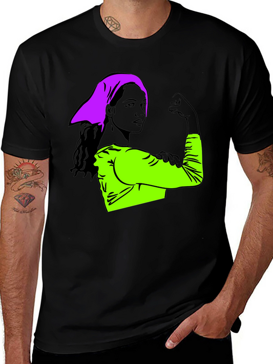 Feminist Empowerment Graphic Tee - Rosie the Riveter Style