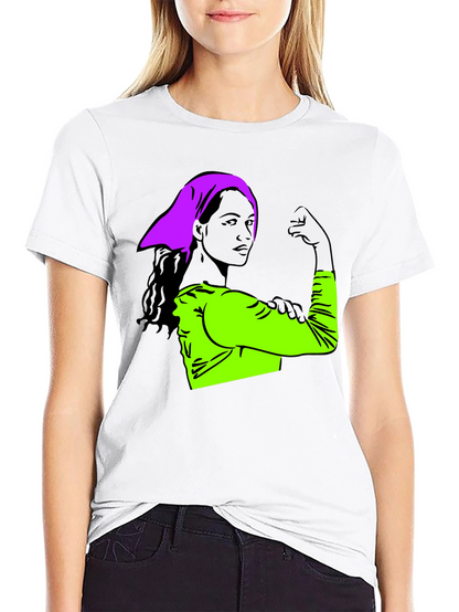 Feminist Empowerment Graphic Tee - Rosie the Riveter Style