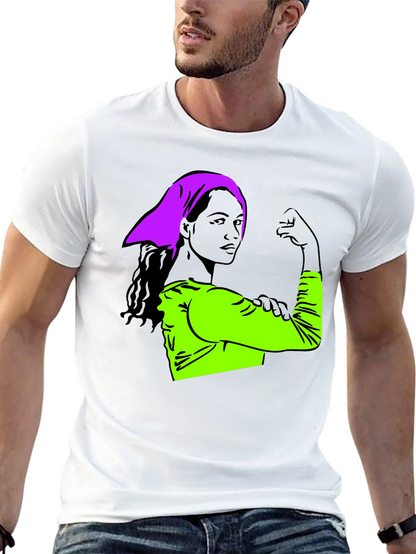 Feminist Empowerment Graphic Tee - Rosie the Riveter Style