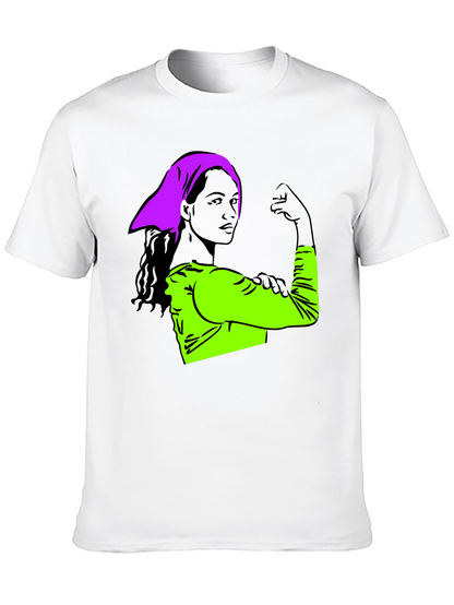 Feminist Empowerment Graphic Tee - Rosie the Riveter Style