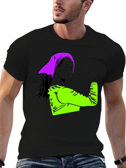 Feminist Empowerment Graphic Tee - Rosie the Riveter Style