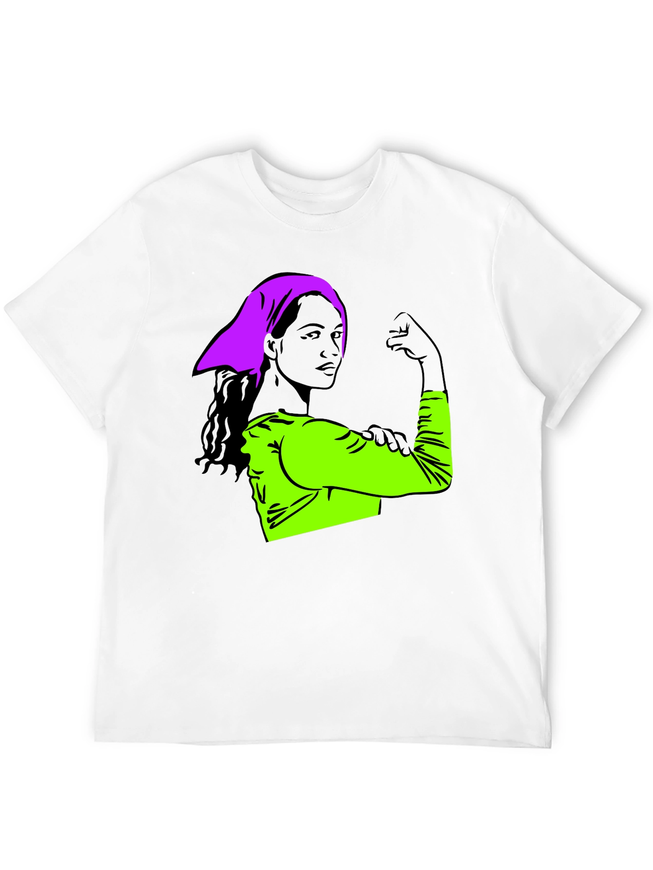 Feminist Empowerment Graphic Tee - Rosie the Riveter Style