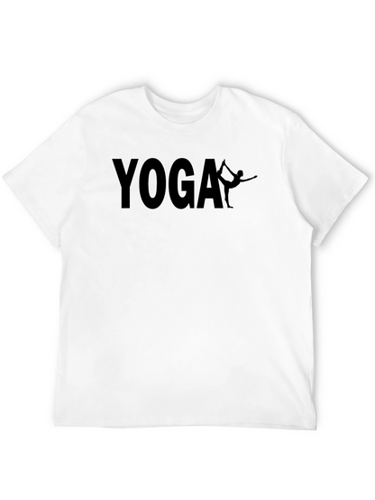 Yoga Graphic T-Shirt - Black Cotton Blend