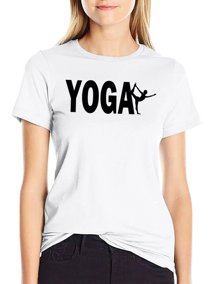 Yoga Graphic T-Shirt - Black Cotton Blend