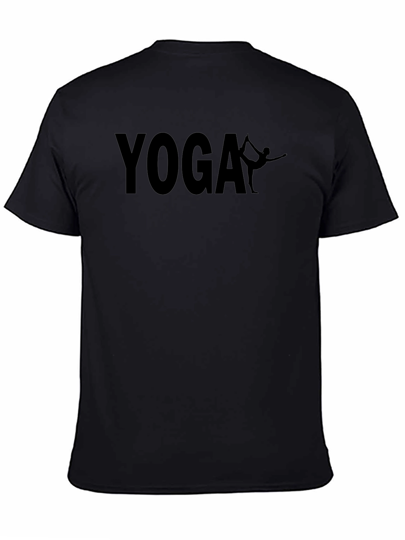 Yoga Graphic T-Shirt - Black Cotton Blend