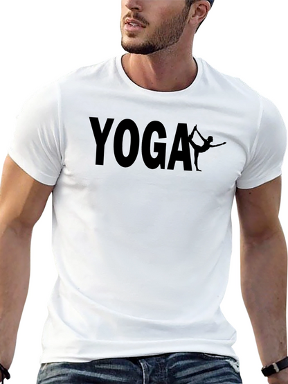 Yoga Graphic T-Shirt - Black Cotton Blend
