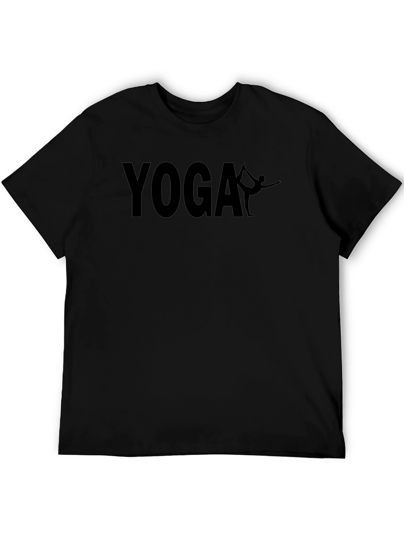 Yoga Graphic T-Shirt - Black Cotton Blend