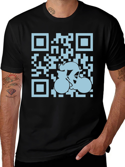 QR Code Cyclist Graphic Tee