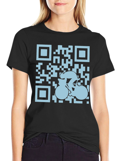 QR Code Cyclist Graphic Tee