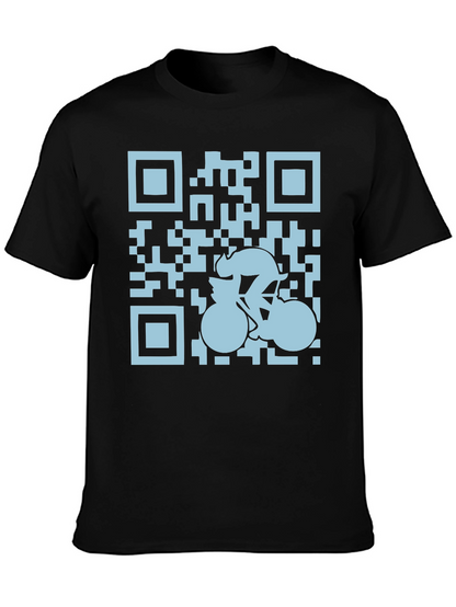 QR Code Cyclist Graphic Tee