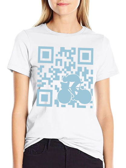 QR Code Cyclist Graphic Tee