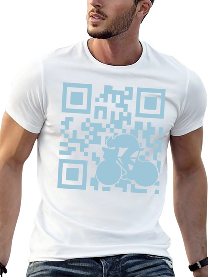 QR Code Cyclist Graphic Tee