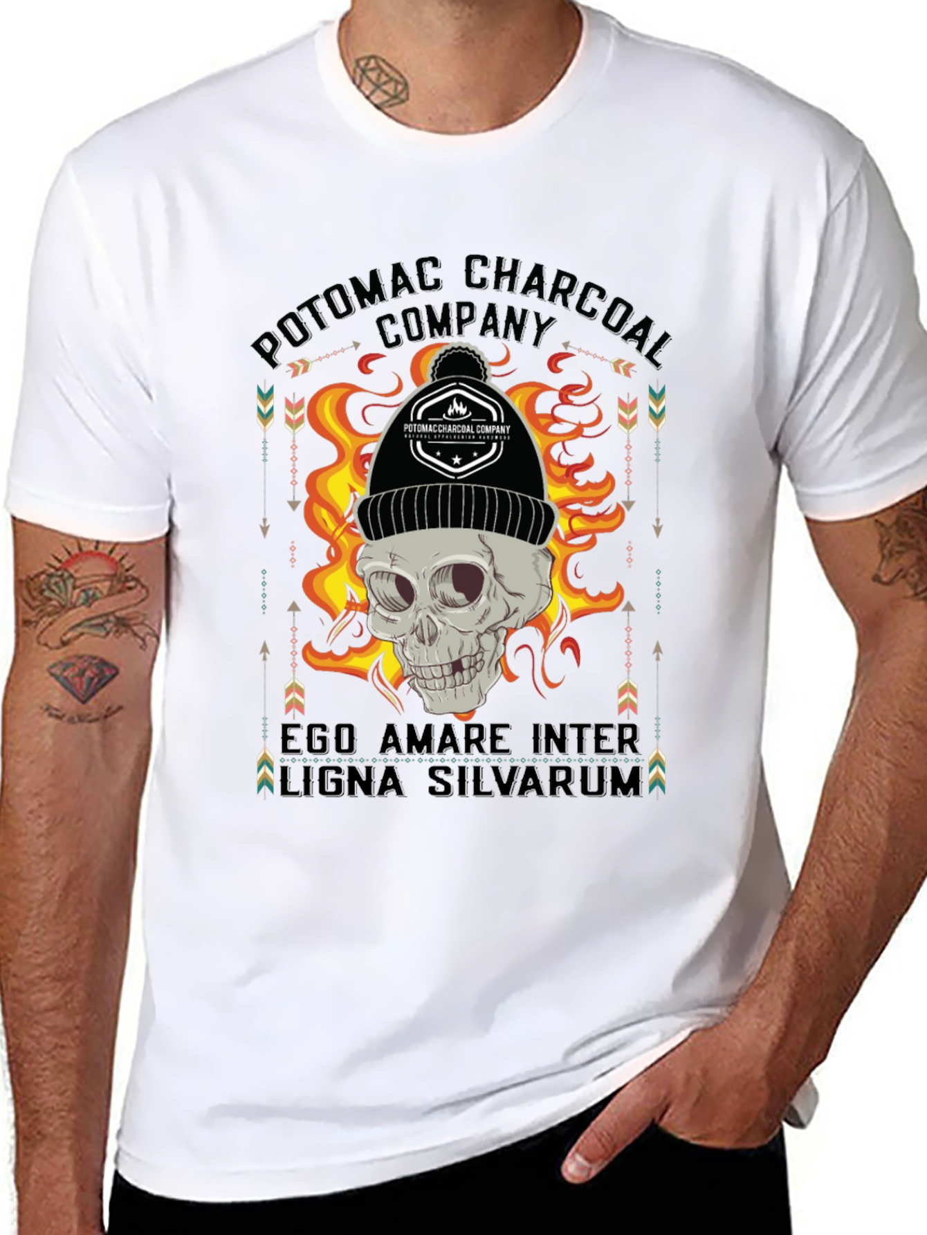 Potomac Charcoal Skull Graphic T-Shirt