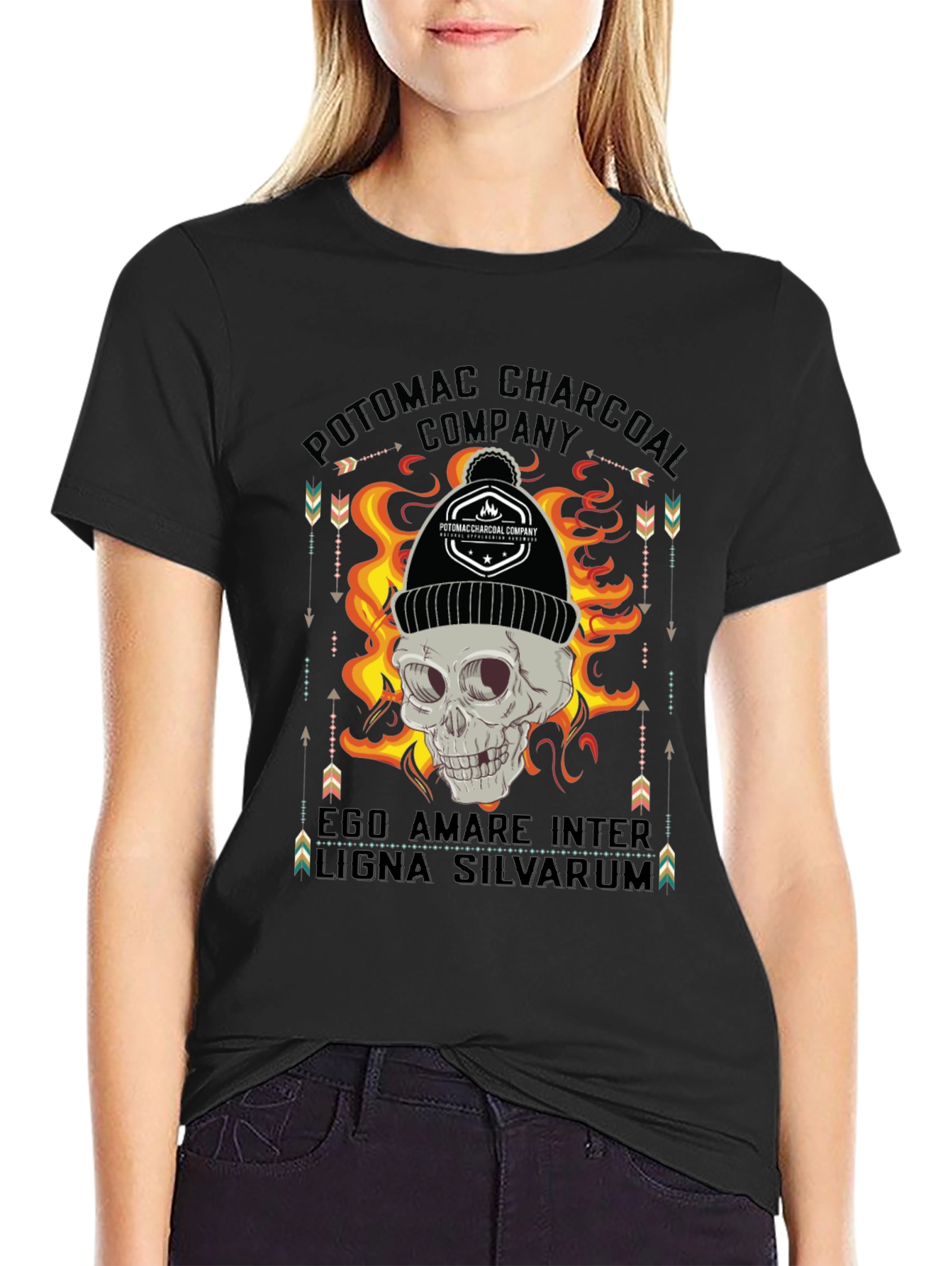 Potomac Charcoal Skull Graphic T-Shirt