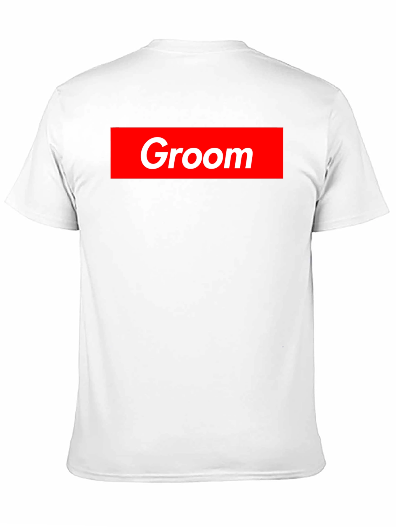 Groom Crew Tee - Bold Red Graphic