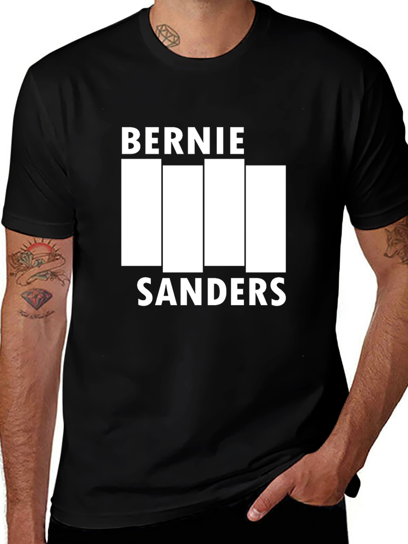 Bernie Sanders Black Flag Inspired T-Shirt