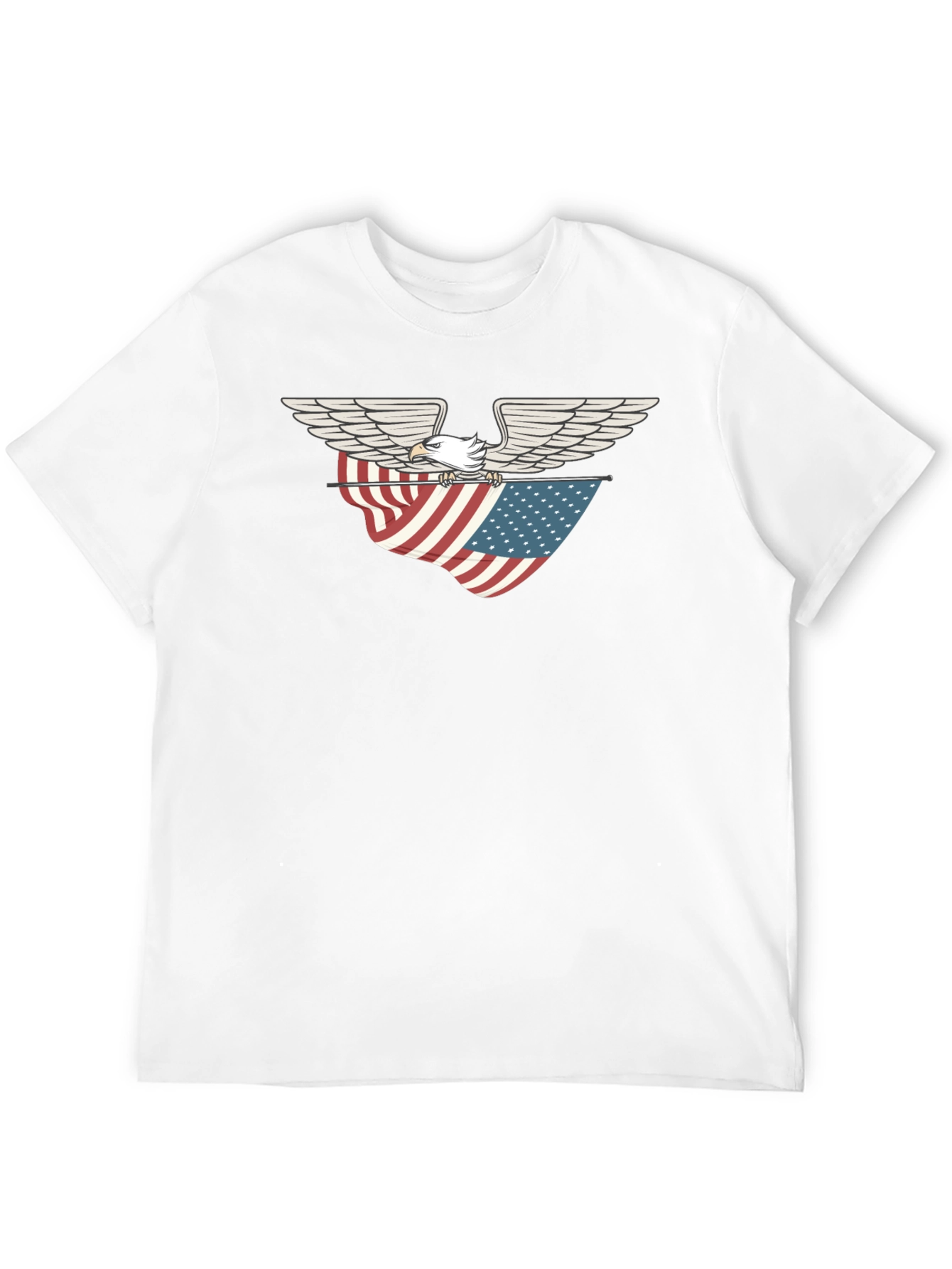 Eagle & American Flag Graphic T-Shirt