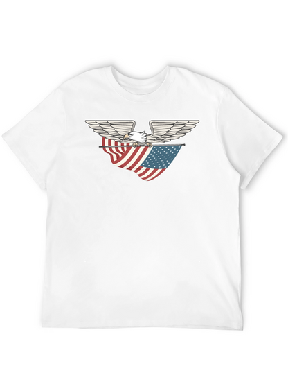 Eagle & American Flag Graphic T-Shirt
