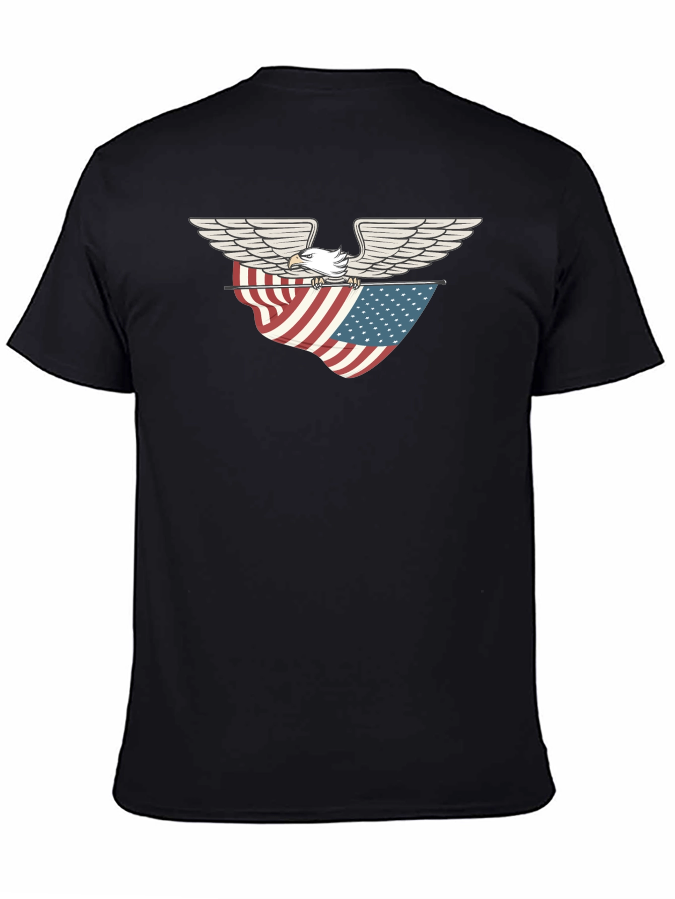 Eagle & American Flag Graphic T-Shirt