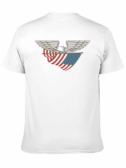 Eagle & American Flag Graphic T-Shirt