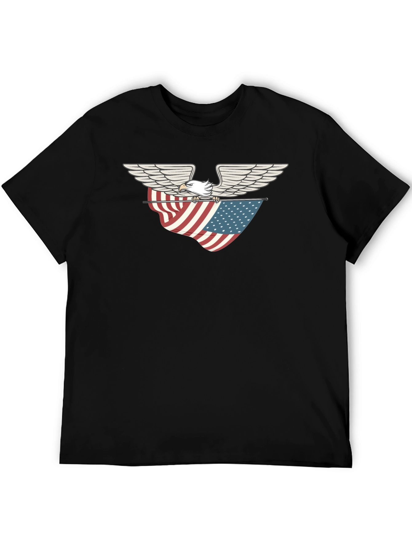 Eagle & American Flag Graphic T-Shirt