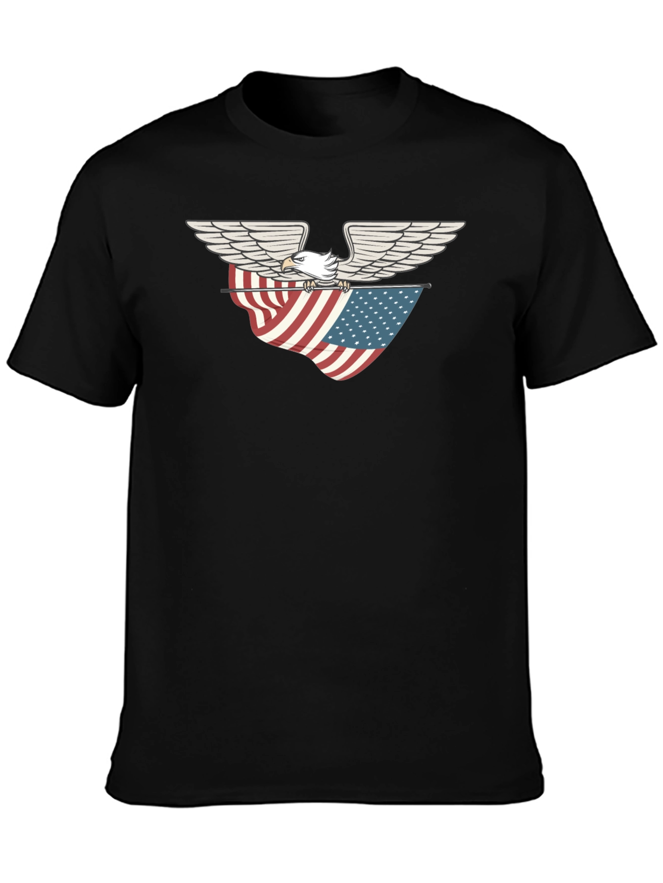 Eagle & American Flag Graphic T-Shirt