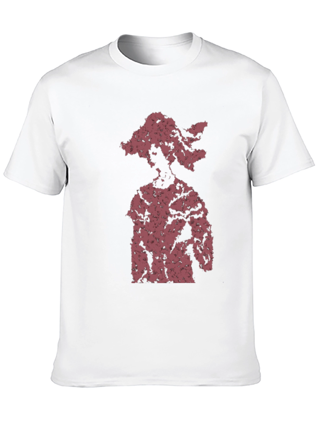 Abstract Figure Graphic Tee - Black Cotton Blend
