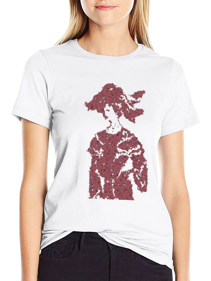 Abstract Figure Graphic Tee - Black Cotton Blend