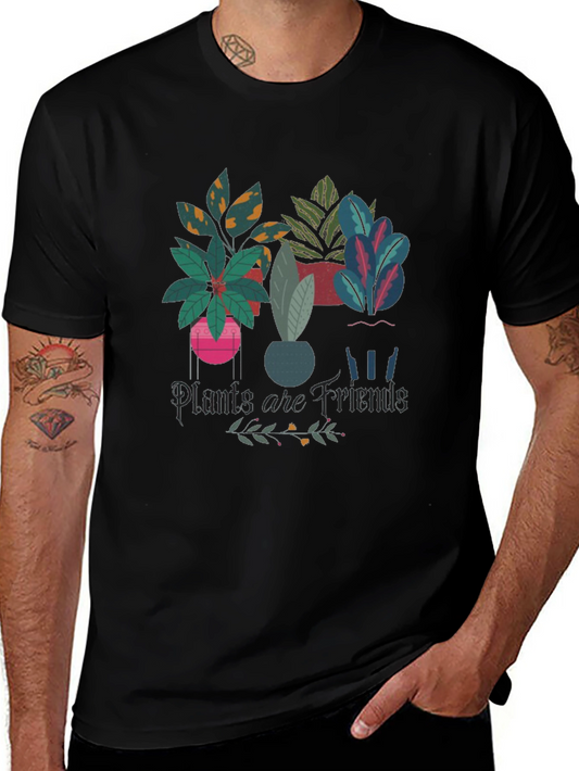 Plants are Friends Black Graphic Tee