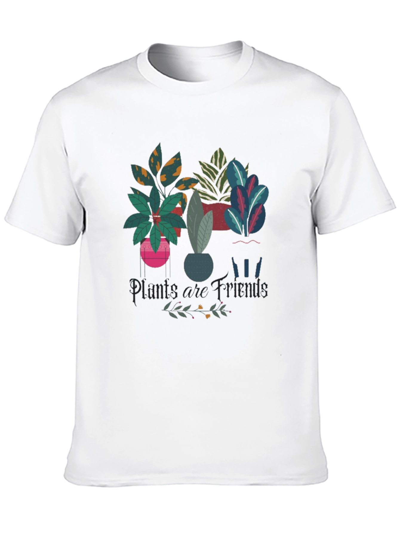 Plants are Friends Black Graphic Tee