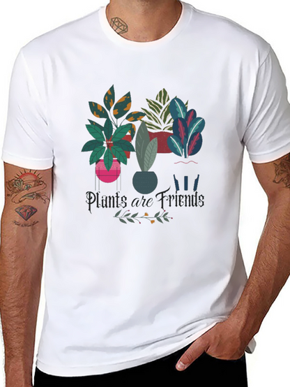 Plants are Friends Black Graphic Tee