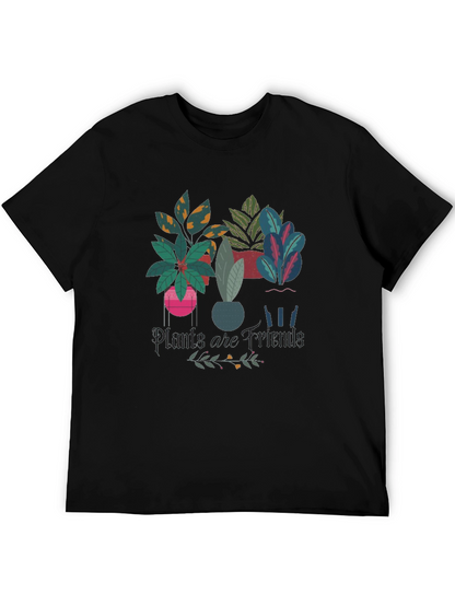 Plants are Friends Black Graphic Tee