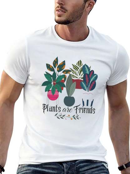 Plants are Friends Black Graphic Tee