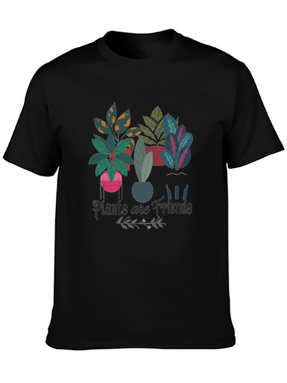 Plants are Friends Black Graphic Tee