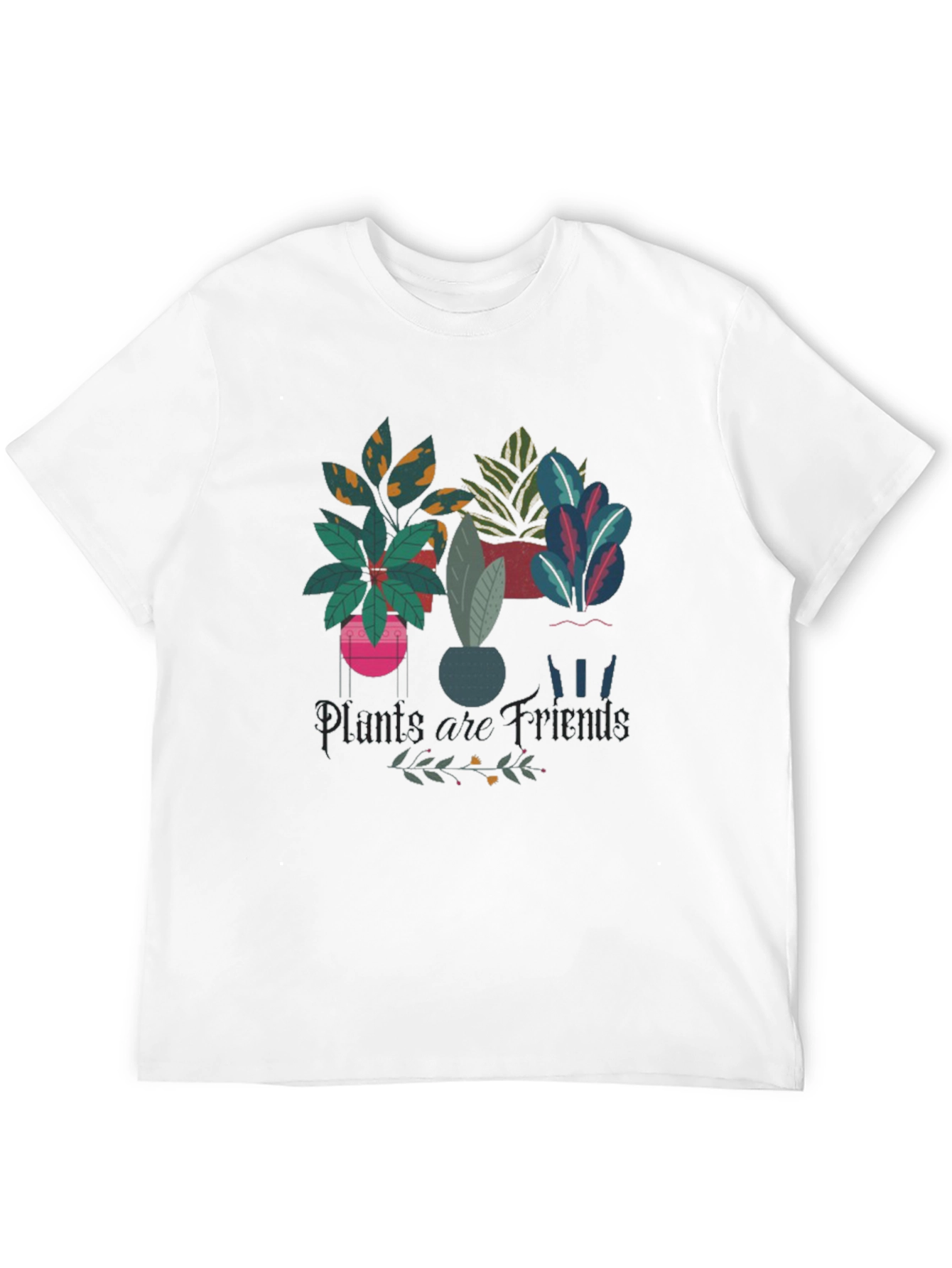 Plants are Friends Black Graphic Tee