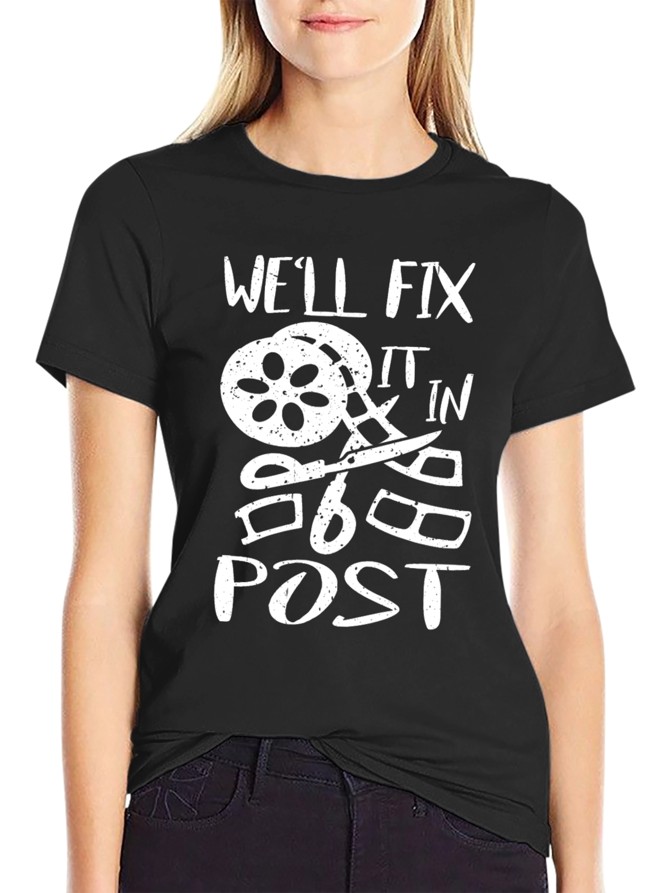 Well Fix It in Post Black Crewneck T-Shirt