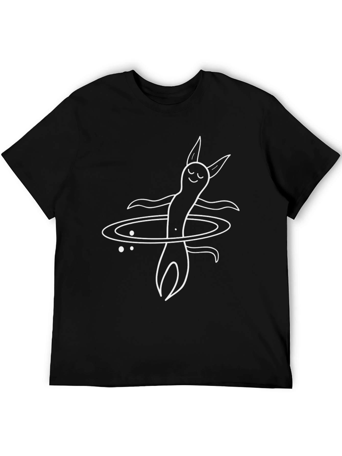 Cosmic Worm T-Shirt - Black Cotton Graphic Tee