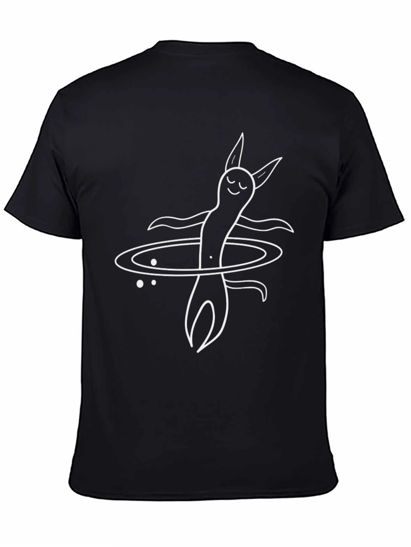 Cosmic Worm T-Shirt - Black Cotton Graphic Tee