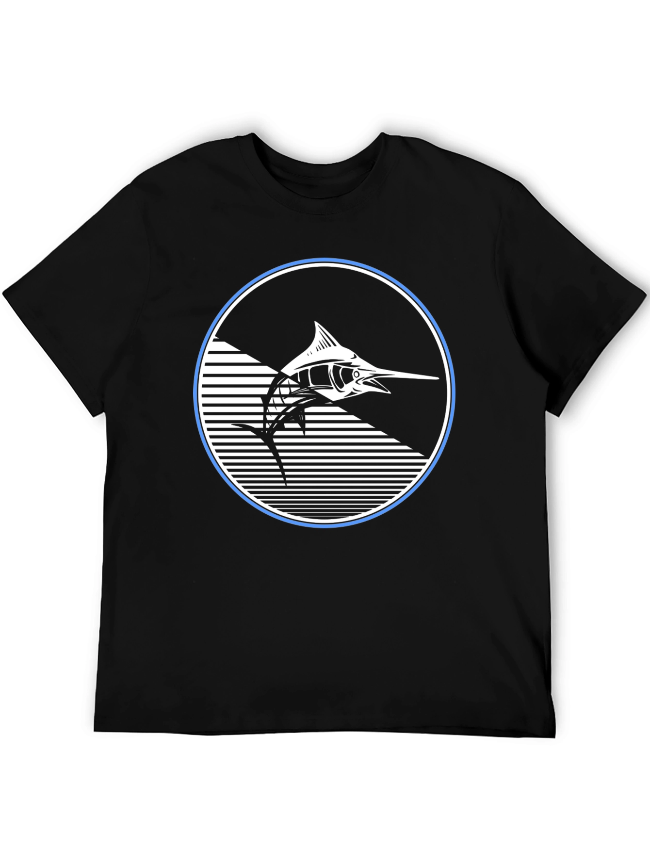 Marlin Fish Graphic T-Shirt - Stylish Black Tee