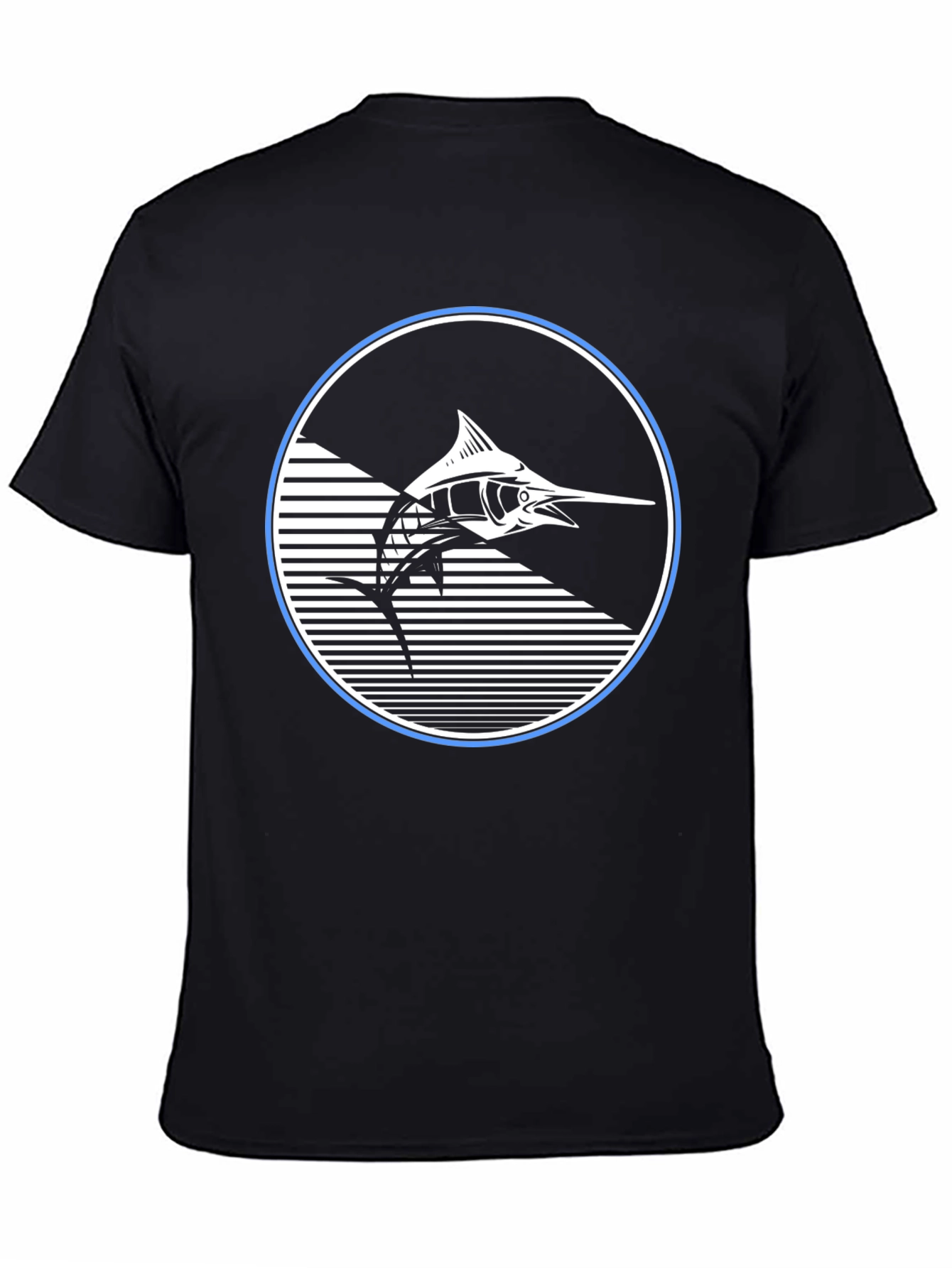Marlin Fish Graphic T-Shirt - Stylish Black Tee