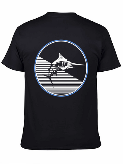 Marlin Fish Graphic T-Shirt - Stylish Black Tee